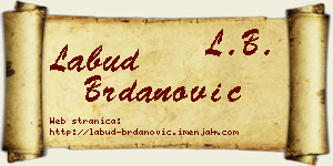 Labud Brdanović vizit kartica